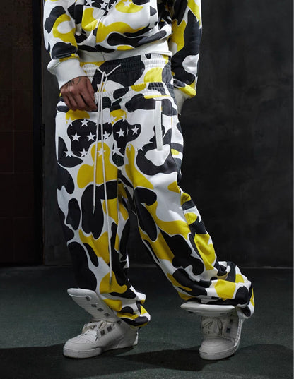 Double Waist Camo Sweat Pants