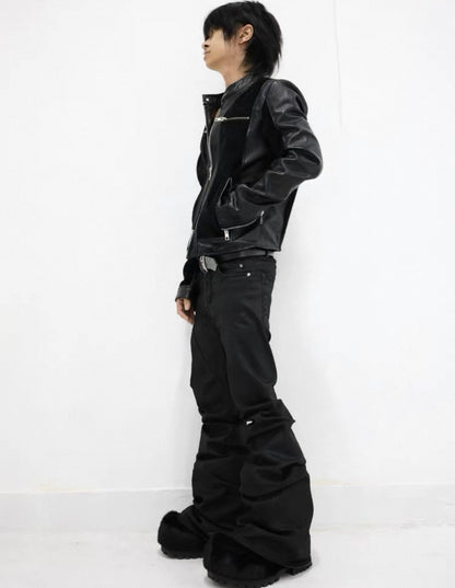 UCAN'TBELIKEME PU leather Far Jacket