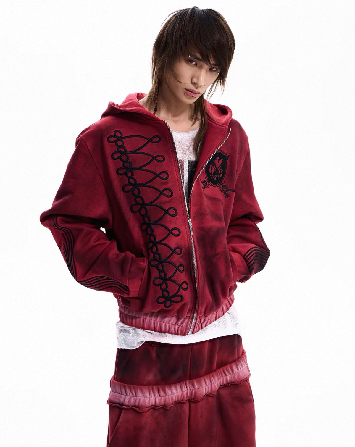 Oversized Track Jacket & Wide-Leg Pants Set