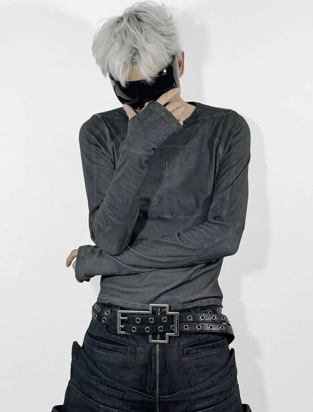 ATANOTHINGNESS High Waist Long Cut and Sewn