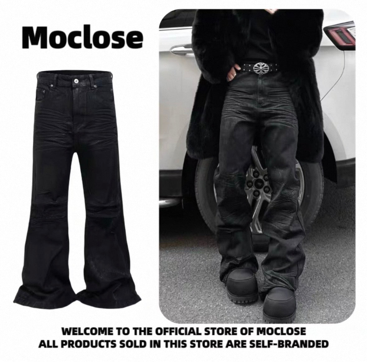 【期間限定販売】MOCLOSE Simple Denim Flare Pants