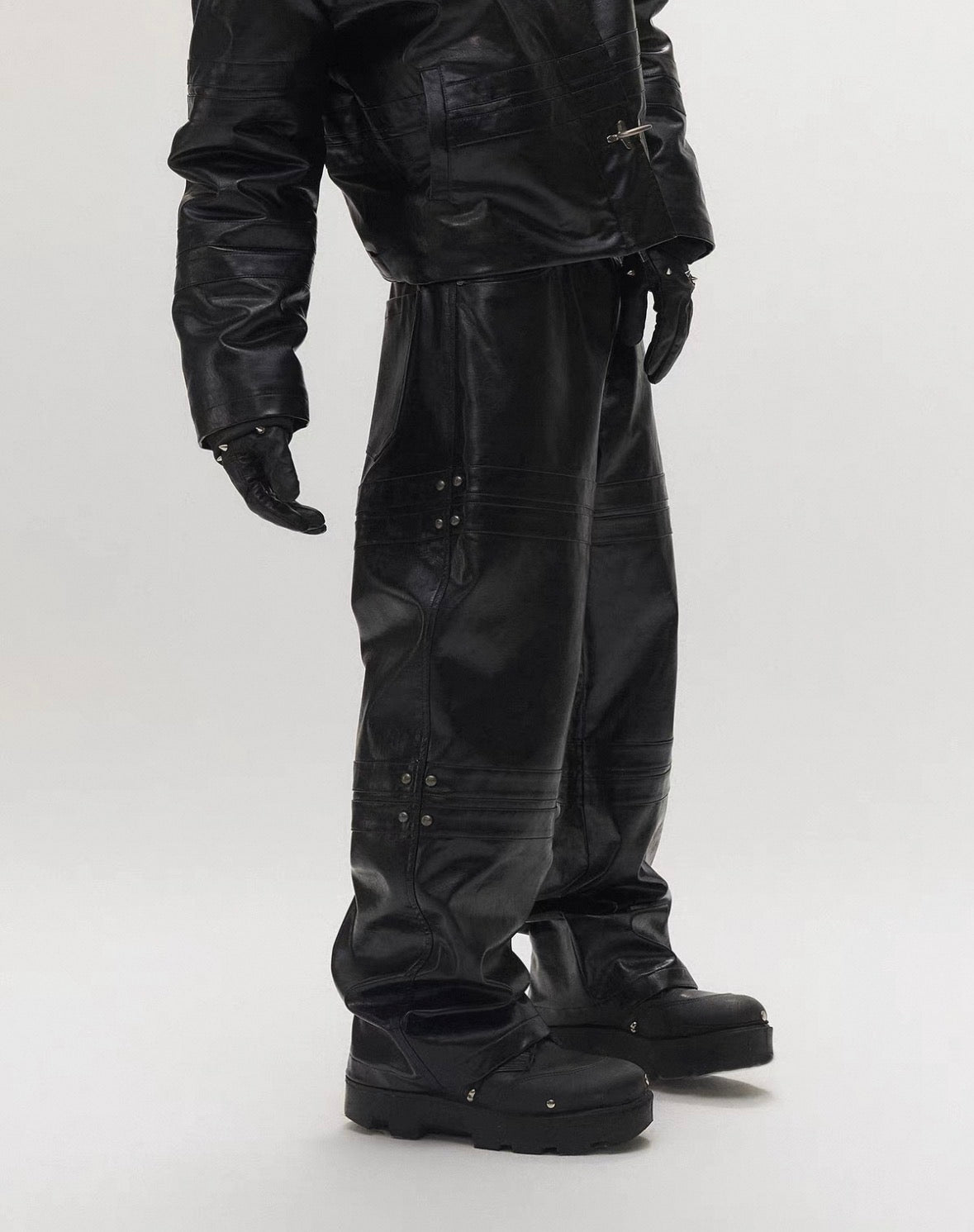 SGWCULT Studs PU leather Pants
