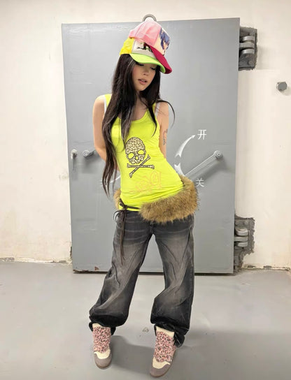 NO E MOSEN Washed Black Baggy Jeans