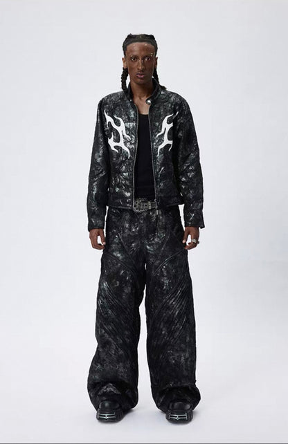 DND4DES PU Leather Baggy Pants