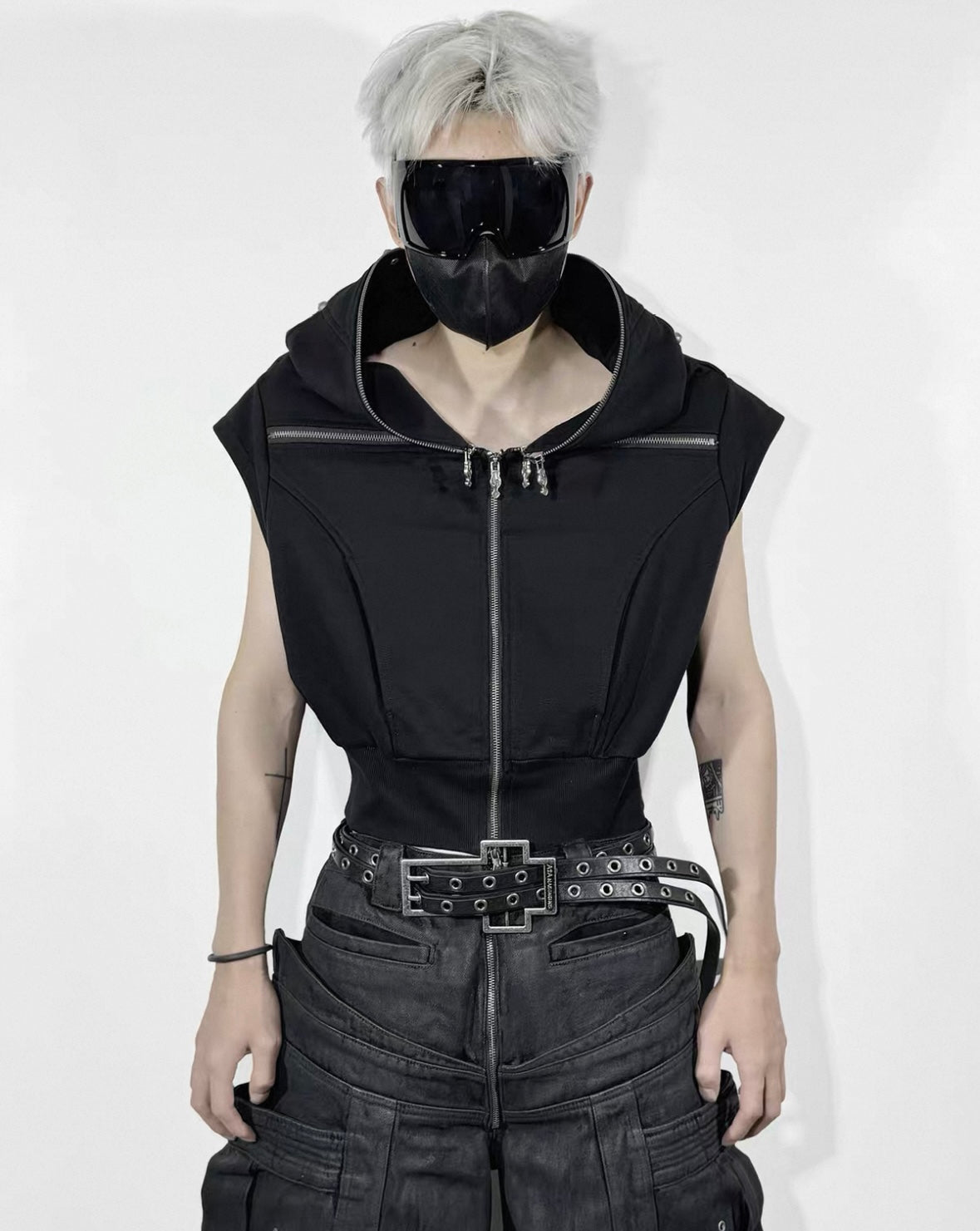 ATANOTHINGNESS Cross Zip Hoodie