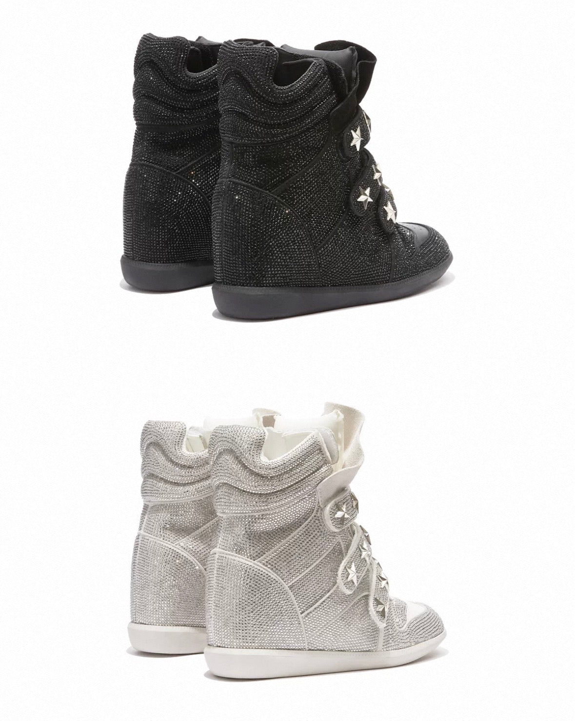 Rhinestone Platform Sneakers