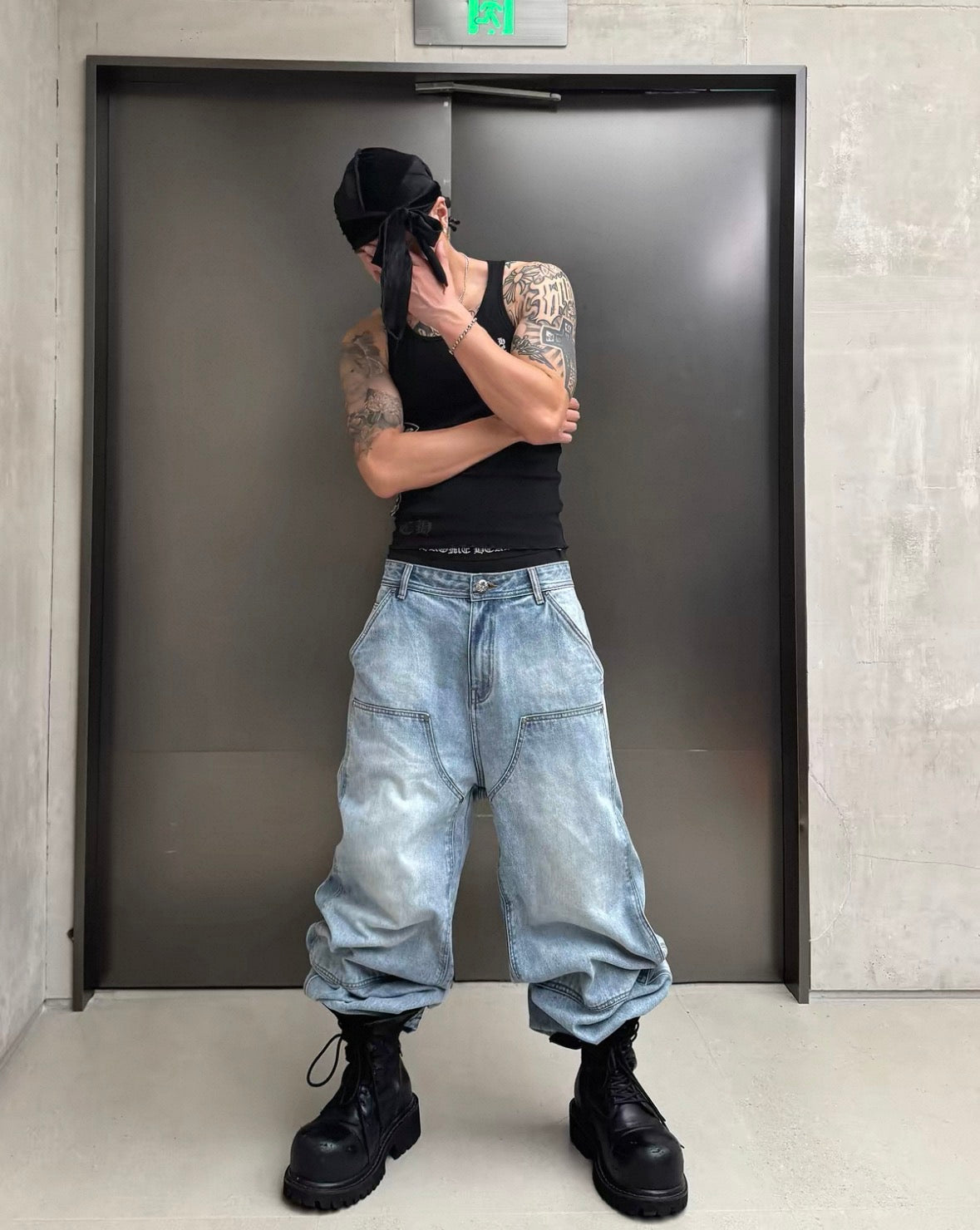 RYE CHASIN Cross Wash Denim Pants