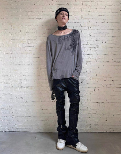 FROMTHEISLAND PU leather Pants