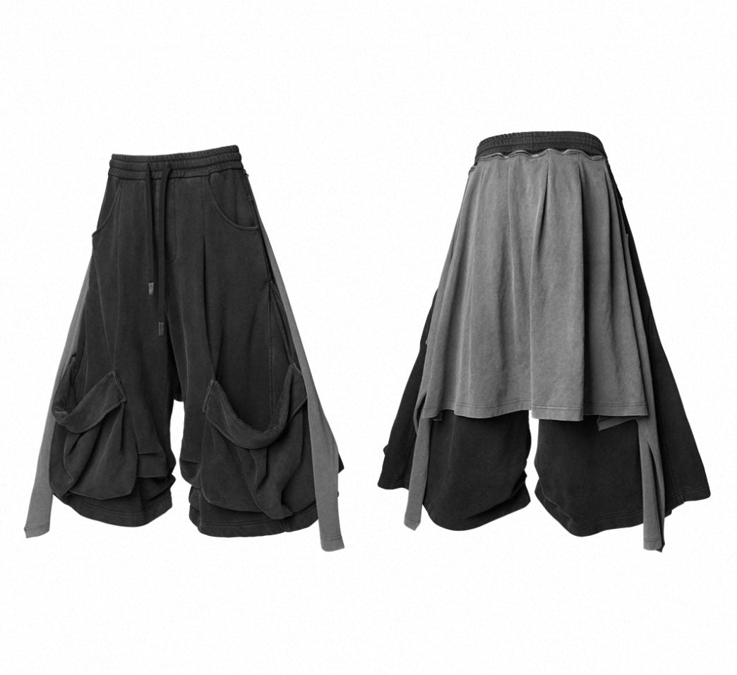 RELABEL Layered Long Half Pants