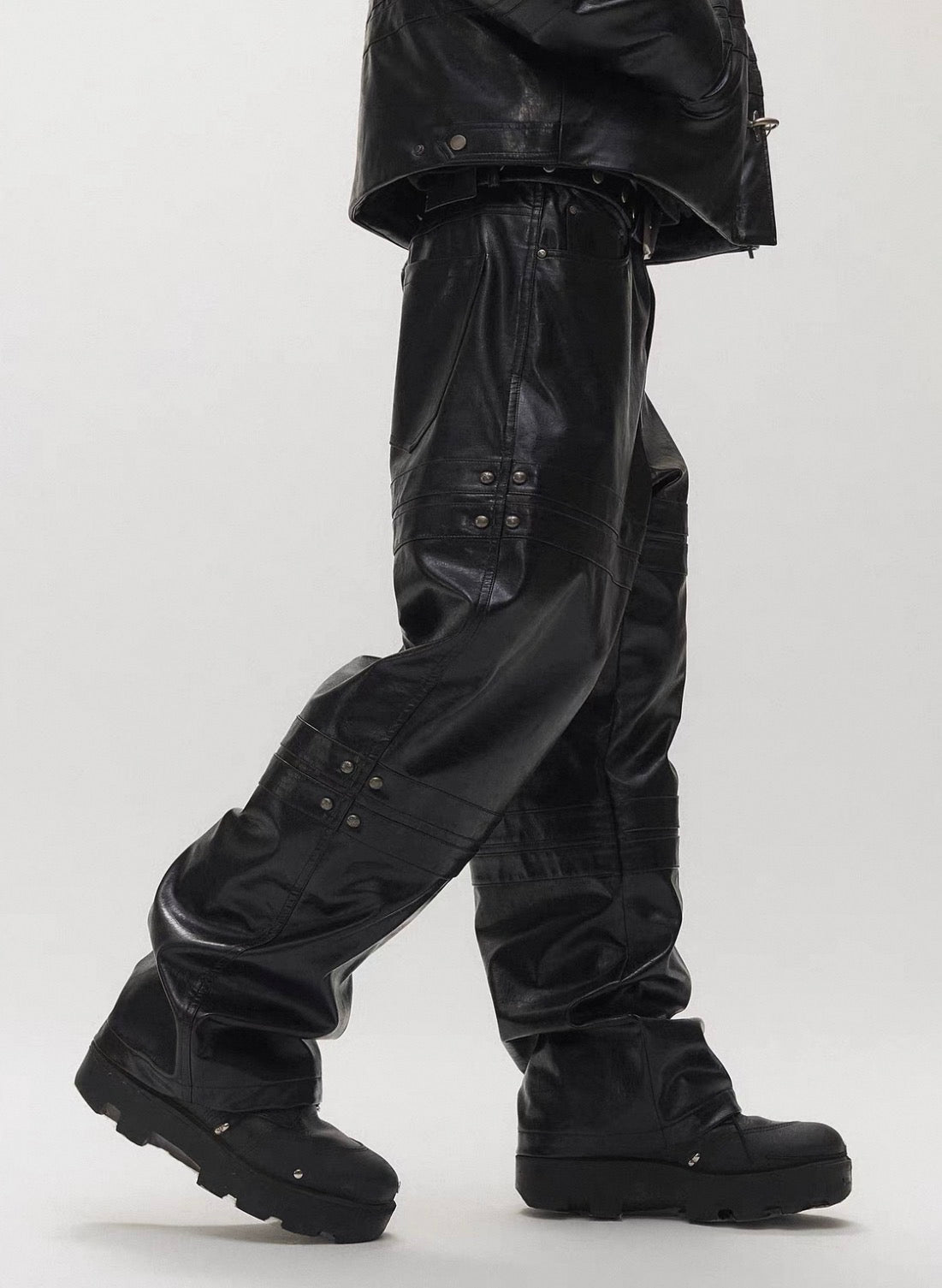 SGWCULT Studs PU leather Pants