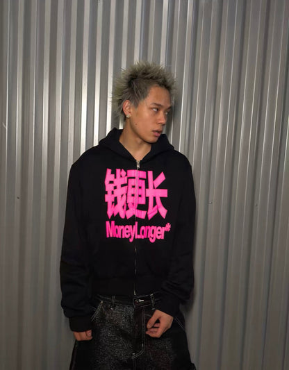 Feel Like Lil Uzi Vert Pink Graphic Cropped Hoodie
