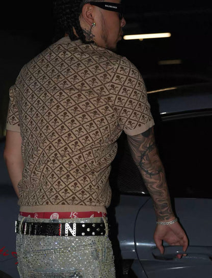 SICK IT RAIN Jacquard Paisley Slim Fit Knit