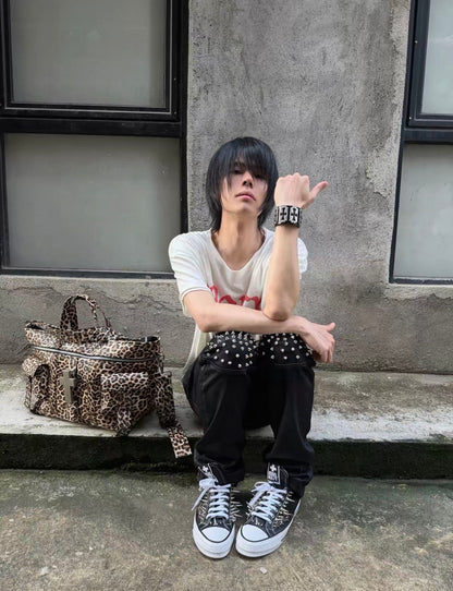 Cross Rivet Platform Sneakers