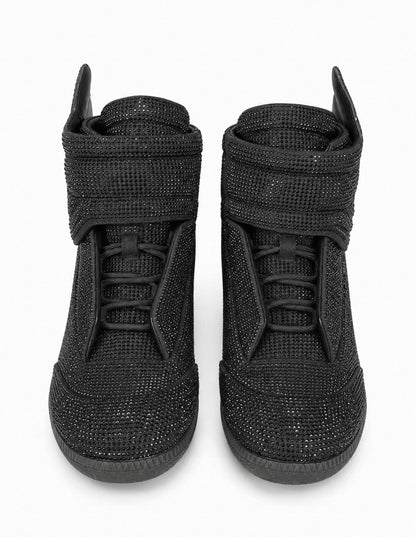 Wing Rhinestone Platform Sneakers
