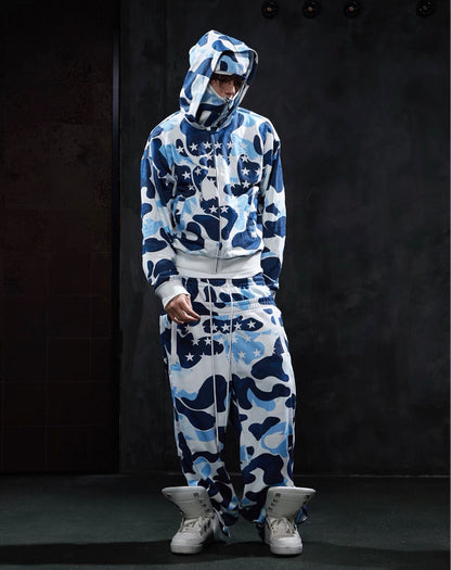 DND4DES Star Camo Hooded Zip-Up Jacket