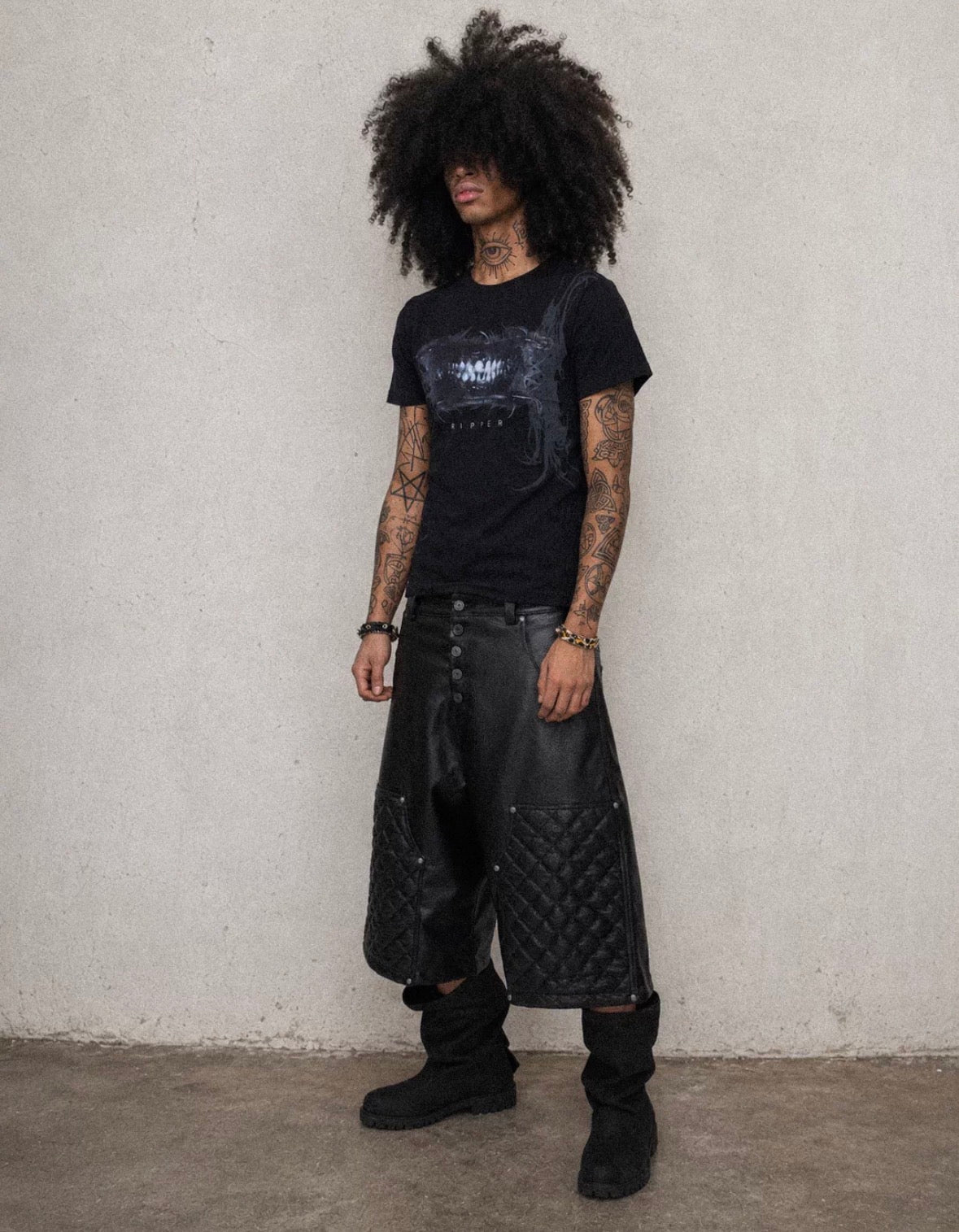 Vintage Diamond Quilted Cropped PU Leather Pants
