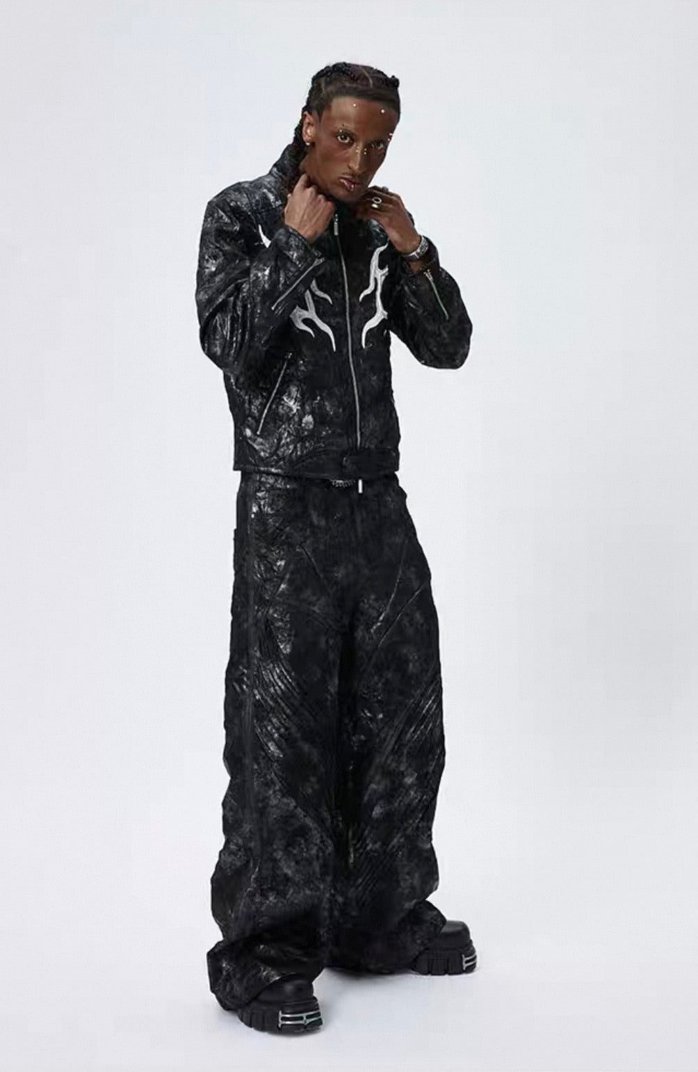 DND4DES PU Leather Baggy Pants