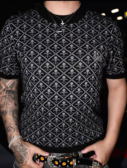SICK IT RAIN Jacquard Paisley Slim Fit Knit
