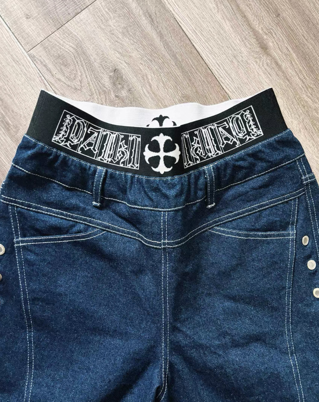 PAIKI Double Waist Half Pants