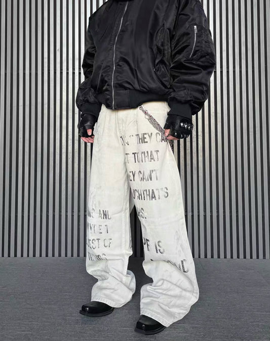 DARK FOG White print Pants
