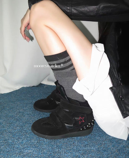 Studded Platform Sneakers