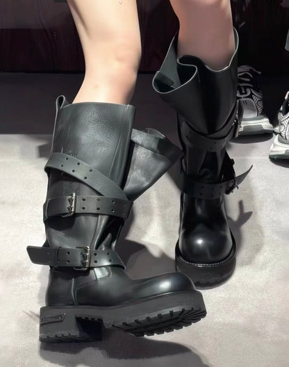 SELFISH SELECT PU Lether Long Boots