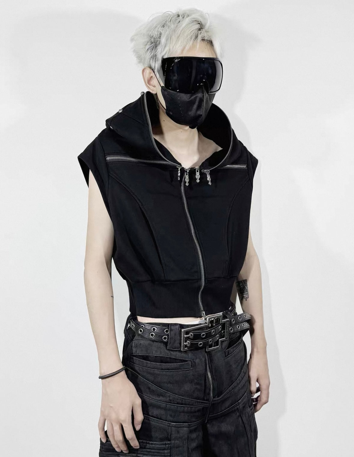 ATANOTHINGNESS Cross Zip Hoodie