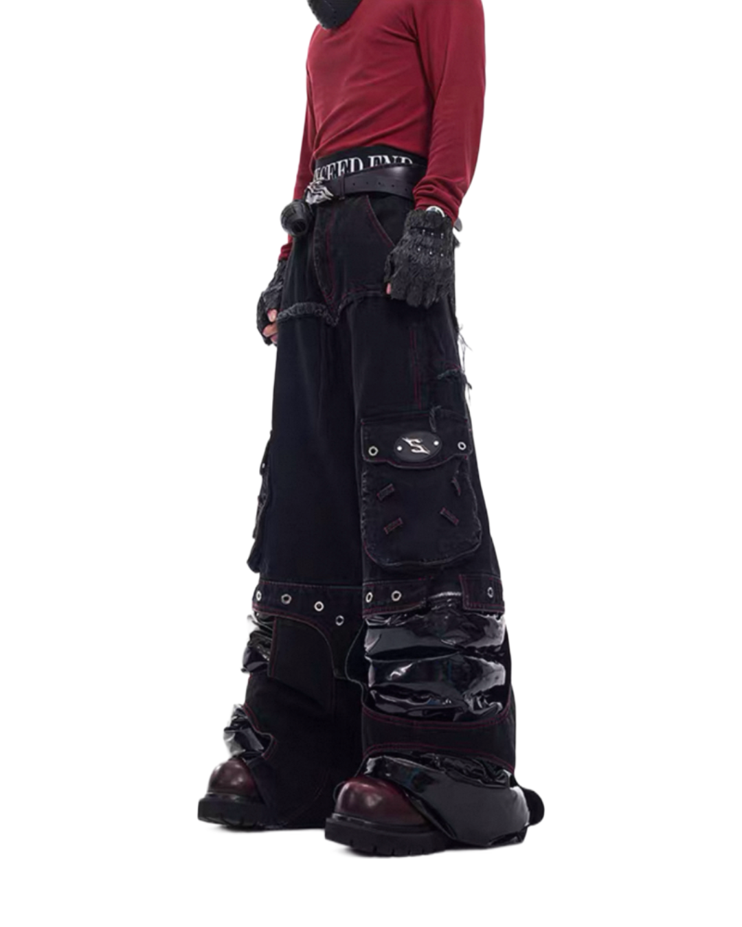 STARTEXCEEDEND Removable Legs Baggy Denim Pants