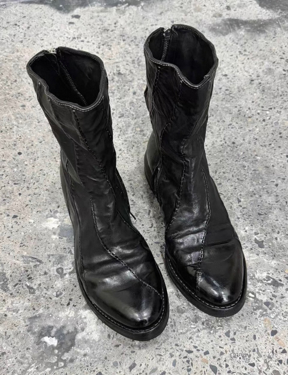 Vintage Leather Engineer Boots