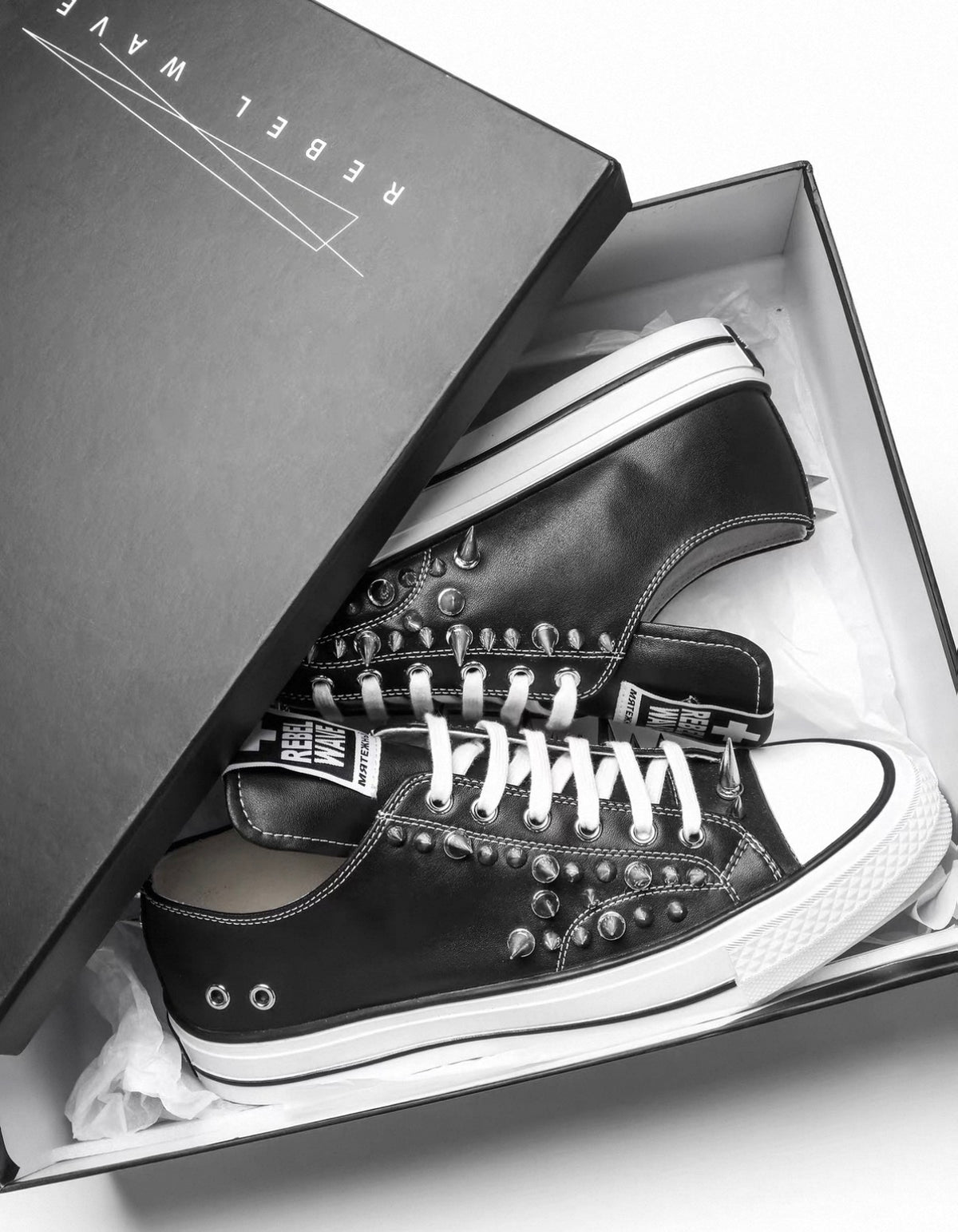 Cross Rivet Platform Sneakers
