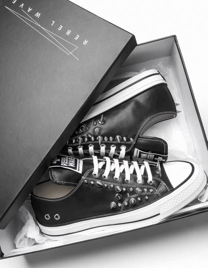 Cross Rivet Platform Sneakers