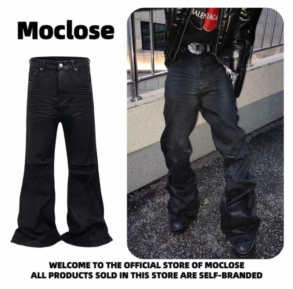 【期間限定販売】MOCLOSE Simple Denim Flare Pants