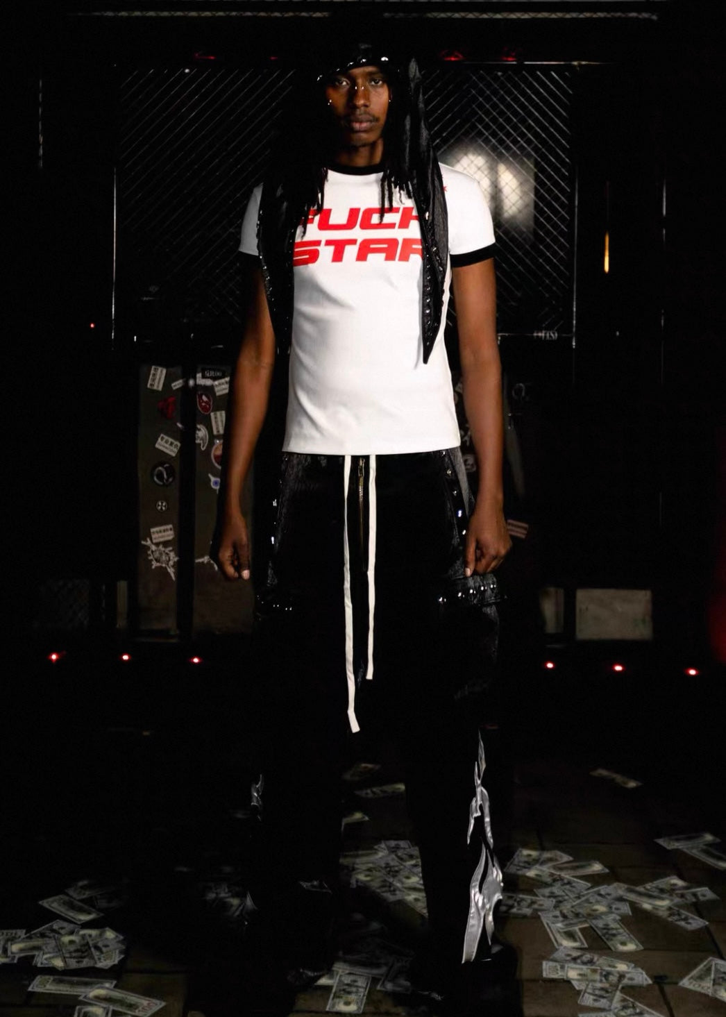 99CLUB Wax leather Pants