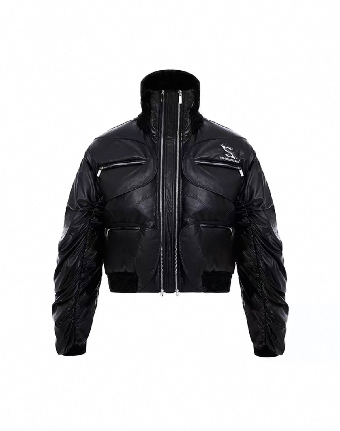 STARTEXCEEDEND PU Leather Bomber Jacket