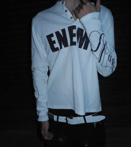 UCAN'TBELIKEME Long sleeve thermal neck shirt