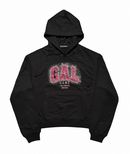 Rhinestone Sequin Graphic Heavyweight Hoodie