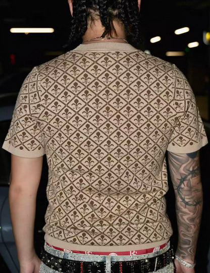 SICK IT RAIN Jacquard Paisley Slim Fit Knit