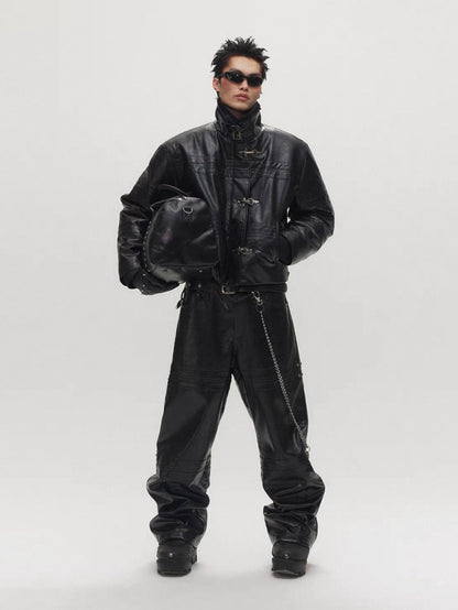 SGWCULT Studs PU leather Pants