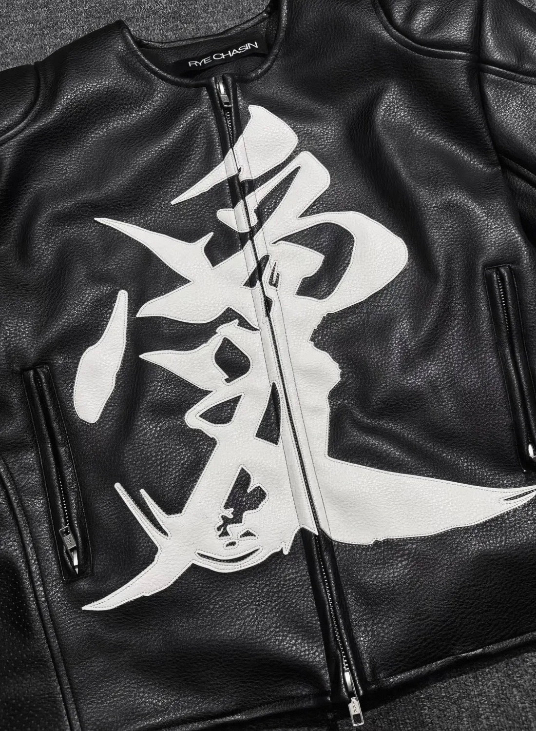Cropped Padded Faux Leather Jacket