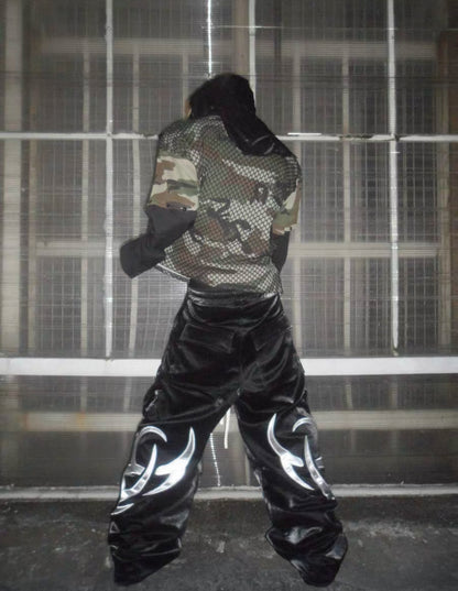 99CLUB Wax leather Pants