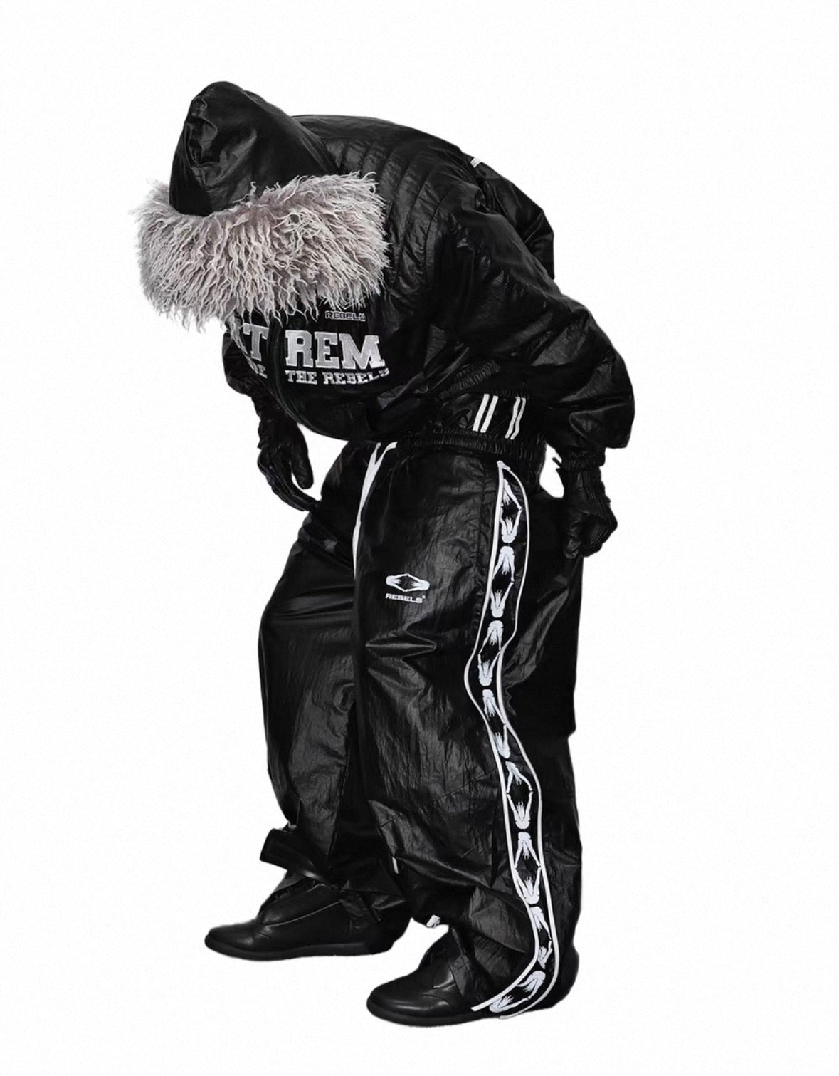 LOSECONTROLEDGE Double Waist Wide Pants