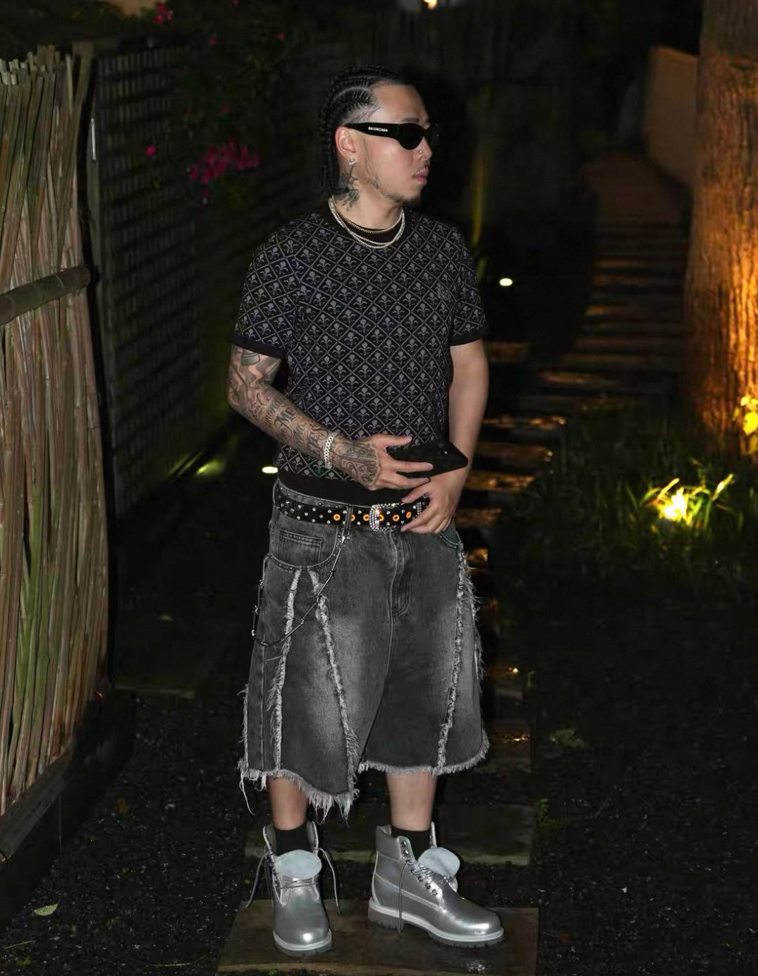 SICK IT RAIN Jacquard Paisley Slim Fit Knit