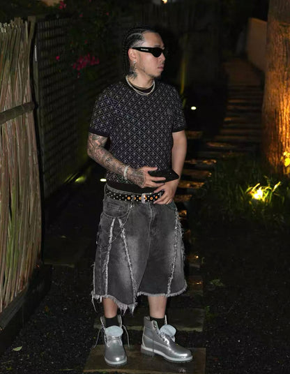 SICK IT RAIN Jacquard Paisley Slim Fit Knit
