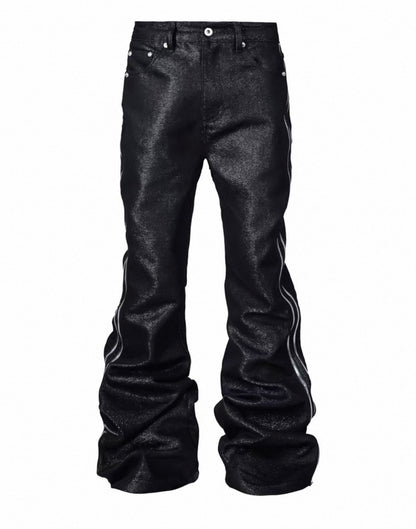 RYE CHASIN Wax Black Flare Denim