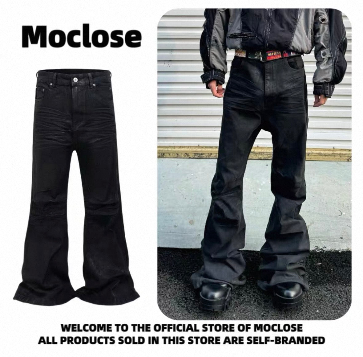 【期間限定販売】MOCLOSE Simple Denim Flare Pants