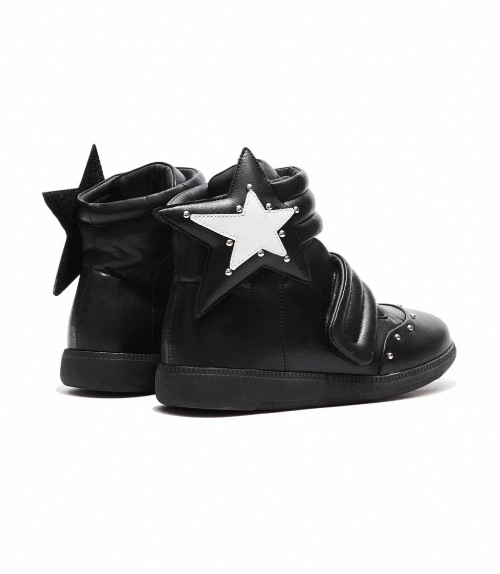 Studded Leather Platform Sneakers