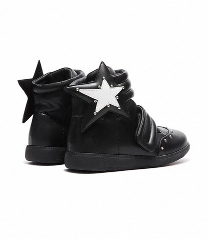 Studded Leather Platform Sneakers