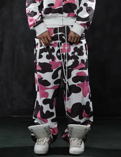 Double Waist Camo Sweat Pants