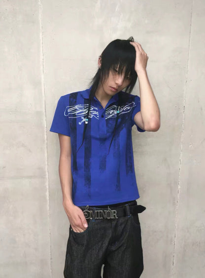 Star All-Over Print Polo Shirt