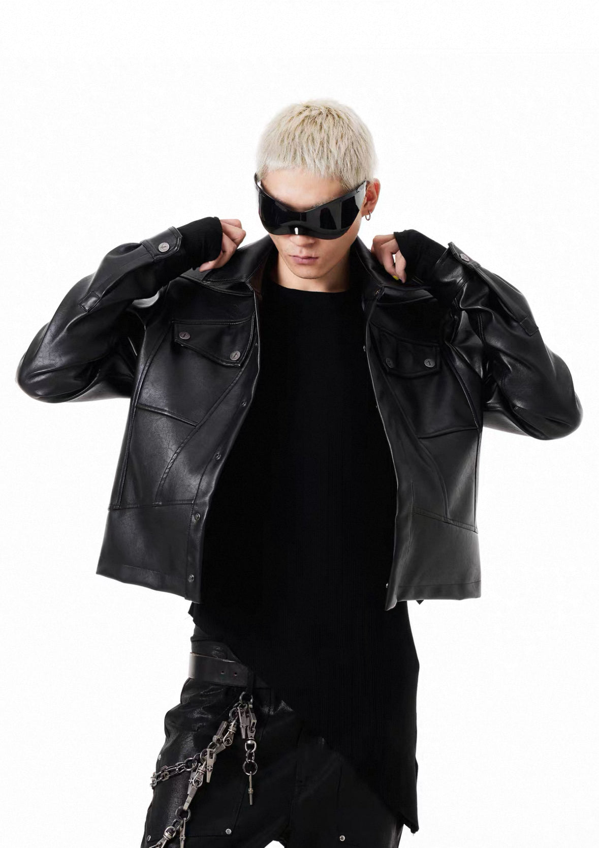 SCD CROWD PU Leather Short Jacket